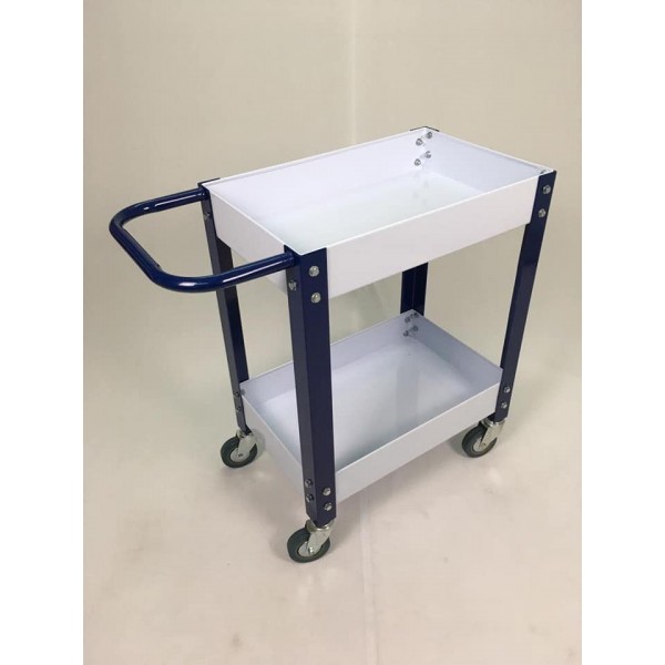 2 LAYER TROLLEY W/METAL SHELF